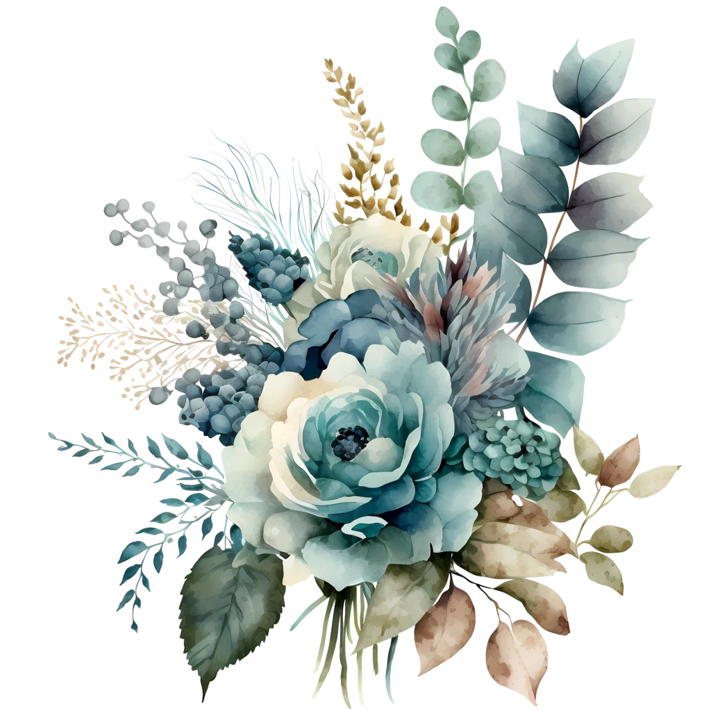 12 Blue Vintage Flower Clipart - Free Download 3 vintage blue flower clipart6 png